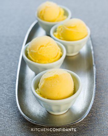 Mango Ginger Sorbet | Kitchen Confidante