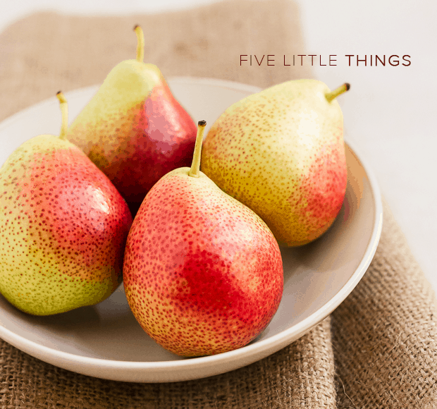 Five Little Things - September 13, 2013 | www.kitchenconfidante.com | Bowl of Pears