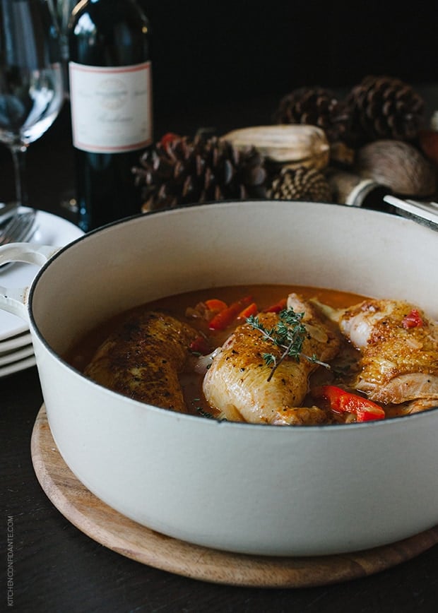 Tomato Pepper Chicken Stew | www.kitchenconfidante.com