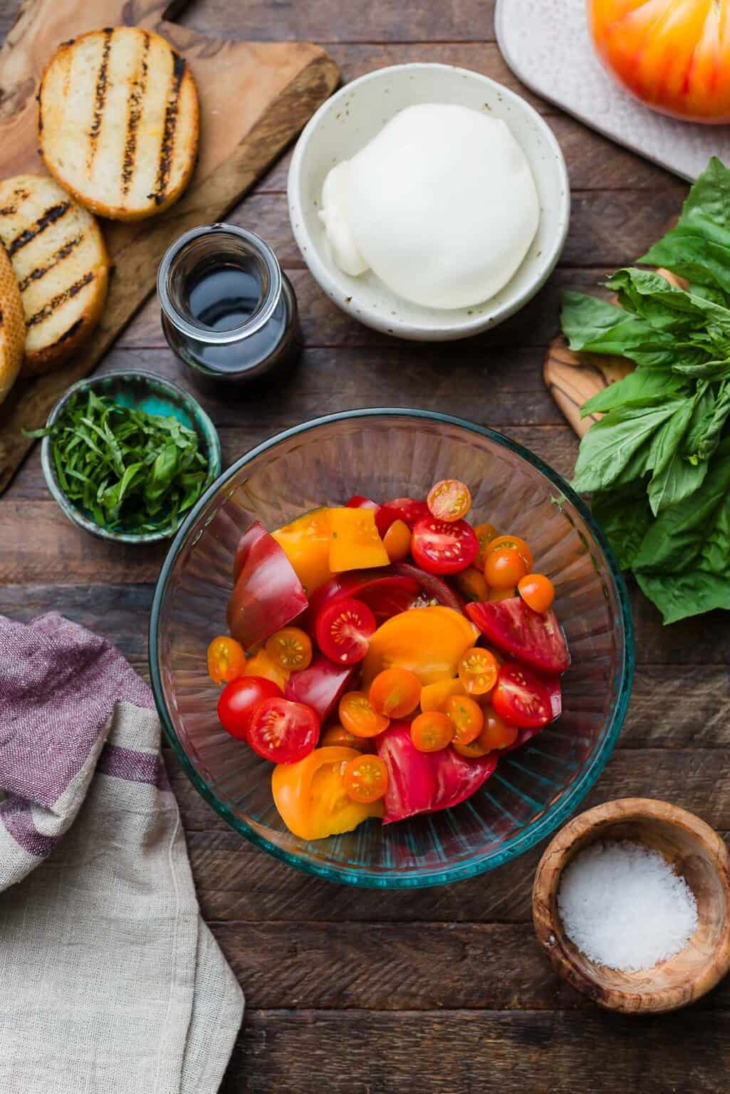 Burrata With Heirloom Tomatoes | Kitchen Confidante