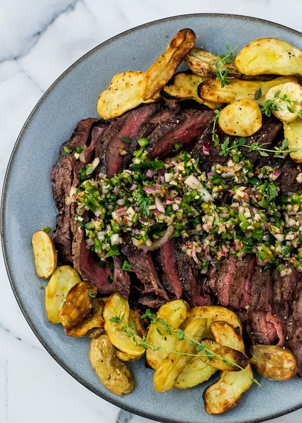 Grilled Flank Steak with Chimichurri Sauce Recipe