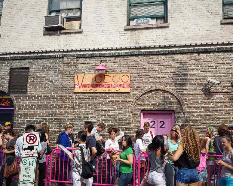 A visit to Portland and Tillamook Cheese - people waiting in a line.