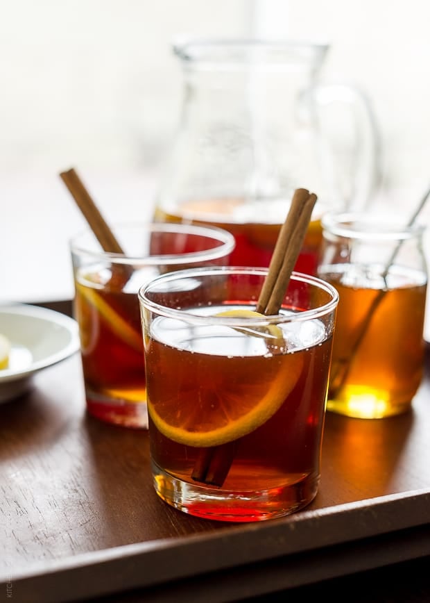 Chai Hot Toddy on a tray.