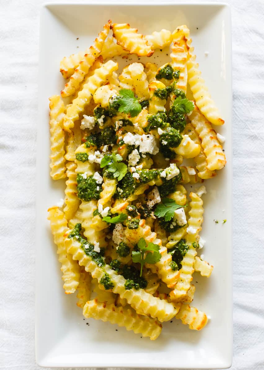 Chimichurri Fries with Queso Fresco