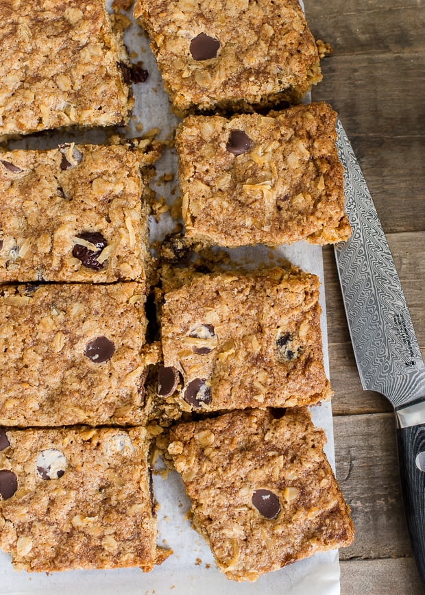 Chocolate Chip Cherry Oatmeal Cookie Bars | www.kitchenconfidante.com | Your favorite oatmeal cookie, in a bar.