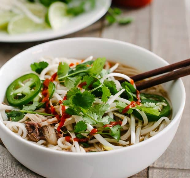 Prime Rib Pho | www.kitchenconfidante.com | Save those prime rib roast bones and make a Vietnamese style noodle soup!