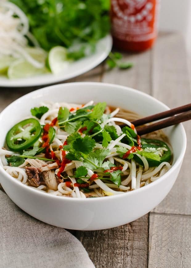 Prime Rib Pho | www.kitchenconfidante.com | Save those prime rib roast bones and make a Vietnamese style noodle soup!