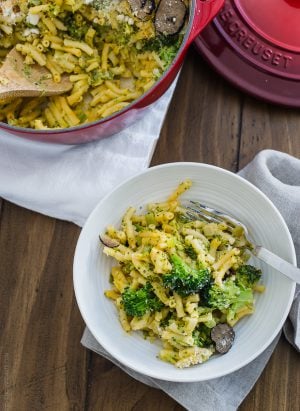 Truffled Mac and Cheese with Broccoli and Goat Cheese | www.kitchenconfidante.com | Jazz up mac and cheese with flavors both kids and grown ups love!