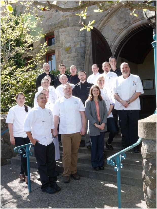 Group photo of the chefs at the US Highbush Blueberries CIA Bootcamp.