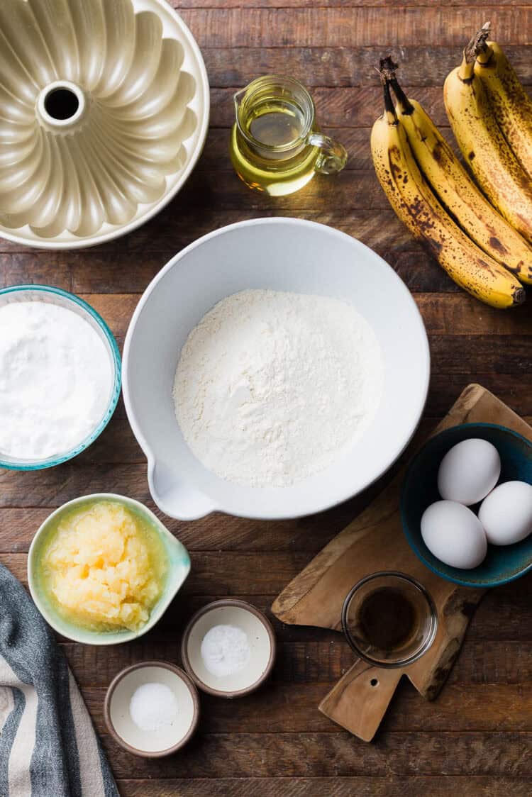 Ingredients for Banana Pineapple Cake