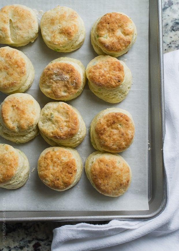 Boursin Garlic and Herb Buttermilk Biscuits | www.kitchenconfidante.com | There's nothing better than fresh biscuits, straight out of the oven.