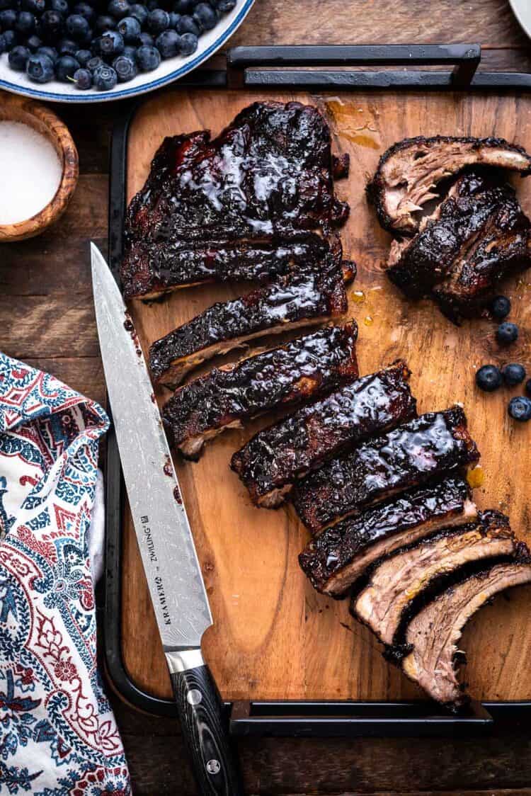 Baby Back Ribs with Blueberry Balsamic Barbecue Sauce Kitchen Confidante