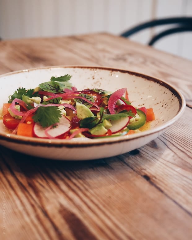 A plate of Ceviche by Chef Aaron Sanchez.