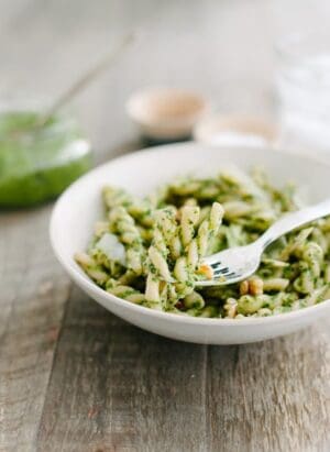 Swiss Chard Walnut Pesto Pasta | www.kitchenconfidante.com | A simple dish, perfect for busy nights or lazy summer meals.