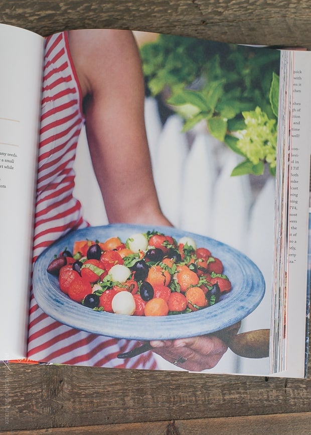 A peek inside The Summer Table Cookbook.