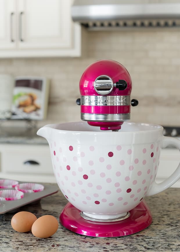 Cook for the Cure with the KitchenAid Stand Mixer on a granite counter top.