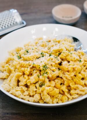 Brown Butter Pumpkin Spaetzle | www.kitchenconfidante.com | Spaetzle is a small German dumpling - it's spectacularly delicious and simple to make!