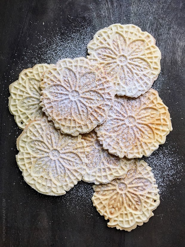 Pizzelle are Italian waffle cookies I love to make during the holidays!