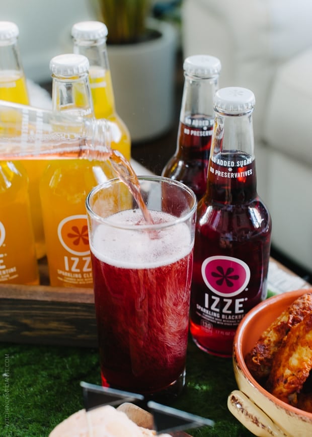 Roasted Eggplant Falafel Bites pair perfectly with Izzy drinks!