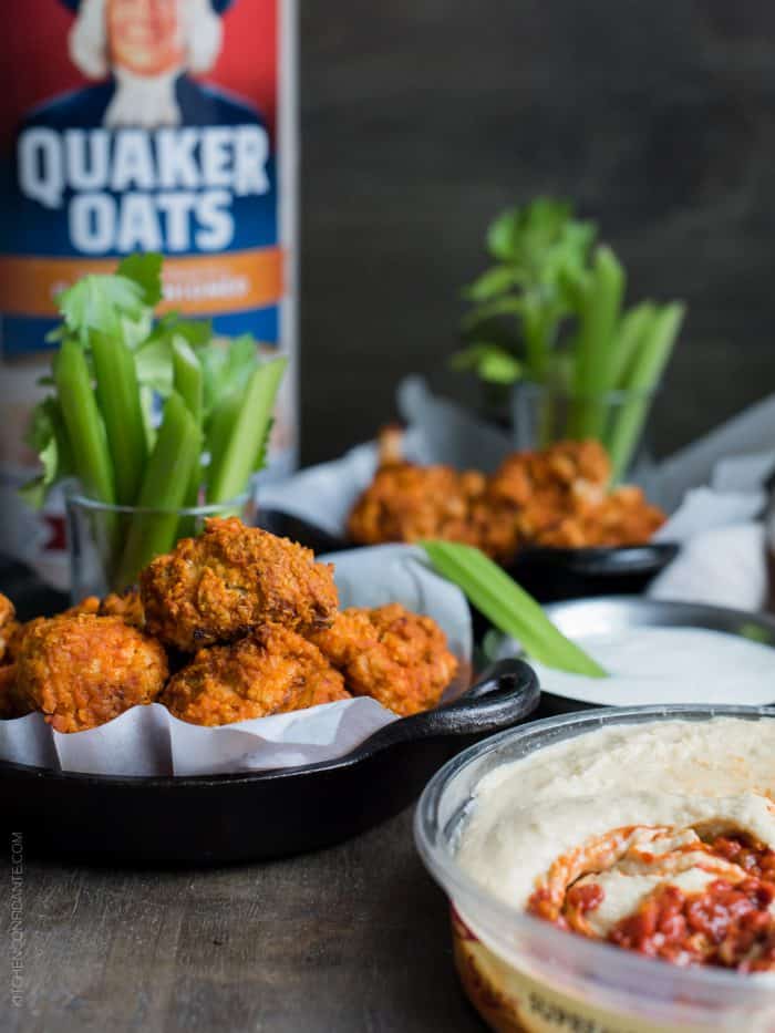 Hummus Battered Buffalo Cauliflower "Wings" Kitchen Confidante
