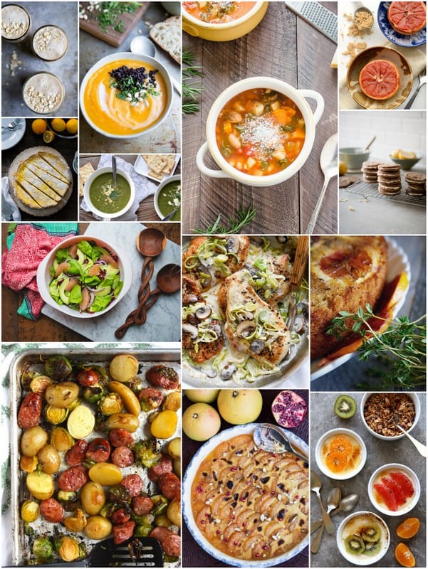 A collage image of Eat Seasonal Recipes for January