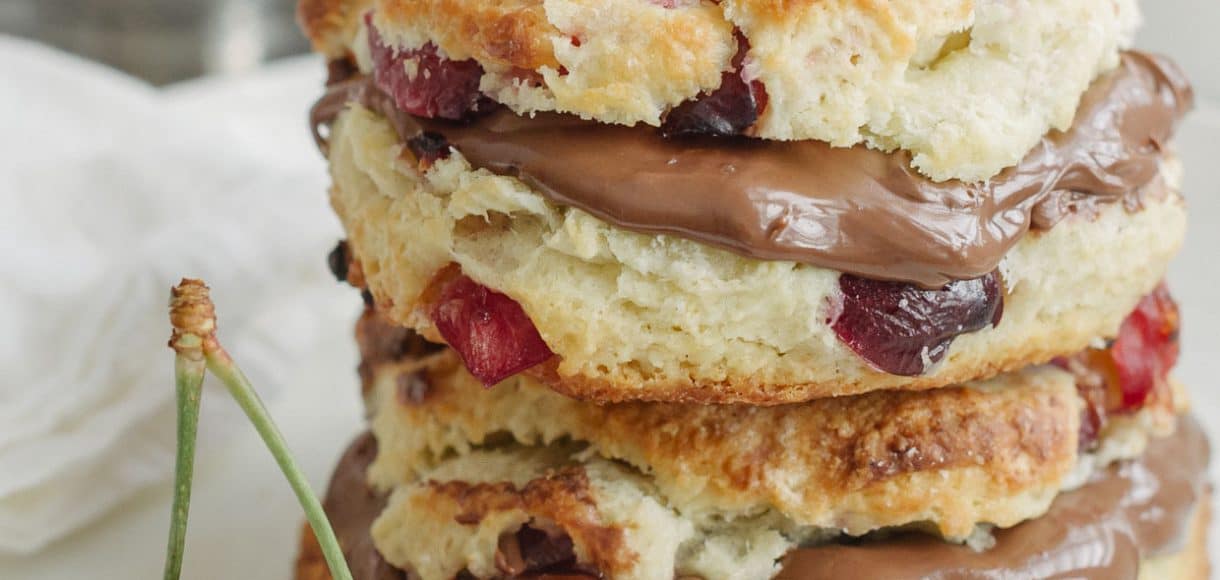 Cherry Nutella Scones are a sweet way to celebrate #WorldNutellaDay!