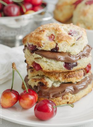 Cherry Nutella Scones are a sweet way to celebrate #WorldNutellaDay!
