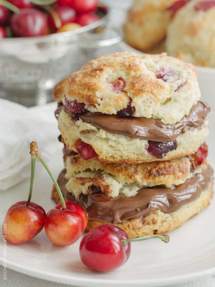 Cherry Nutella Scones are a sweet way to celebrate #WorldNutellaDay!