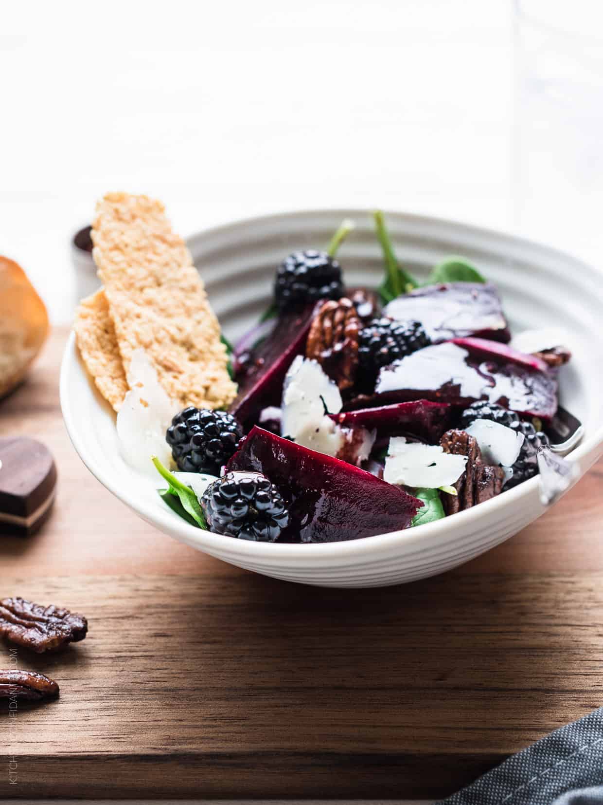 Blackberry Beet Salad with Blackberry Balsamic Dressing