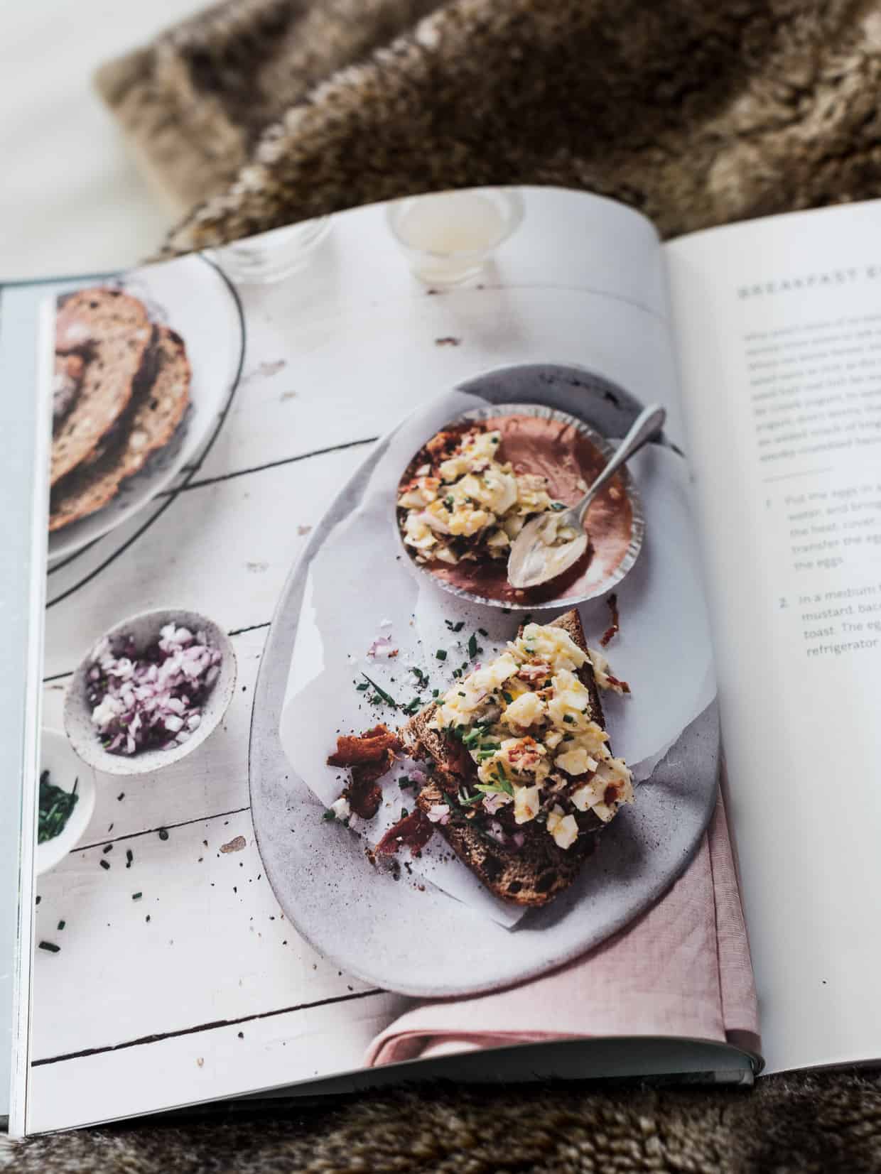 Inside pages of Andie Mitchell's cookbook, Eating in the Middle.