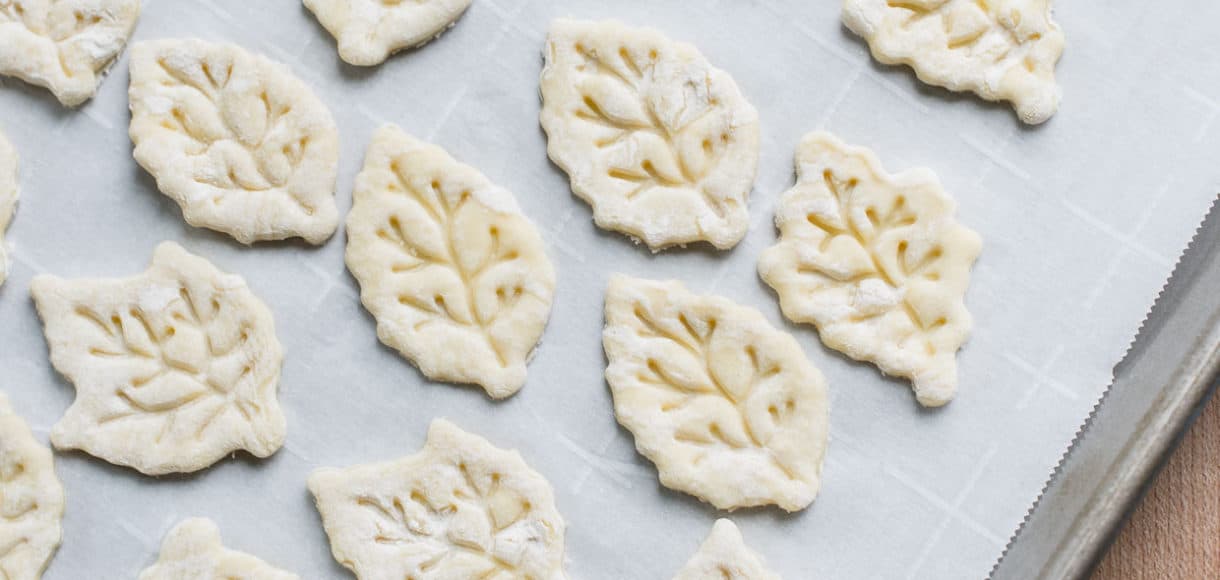 Pastry Leaves from Turkey Pumpkin Pot Pie.