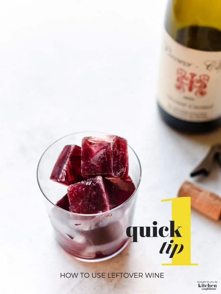 Have an unfinished bottle of wine? Learn how to use leftover wine with One Quick Tip by making wine ice cubes!