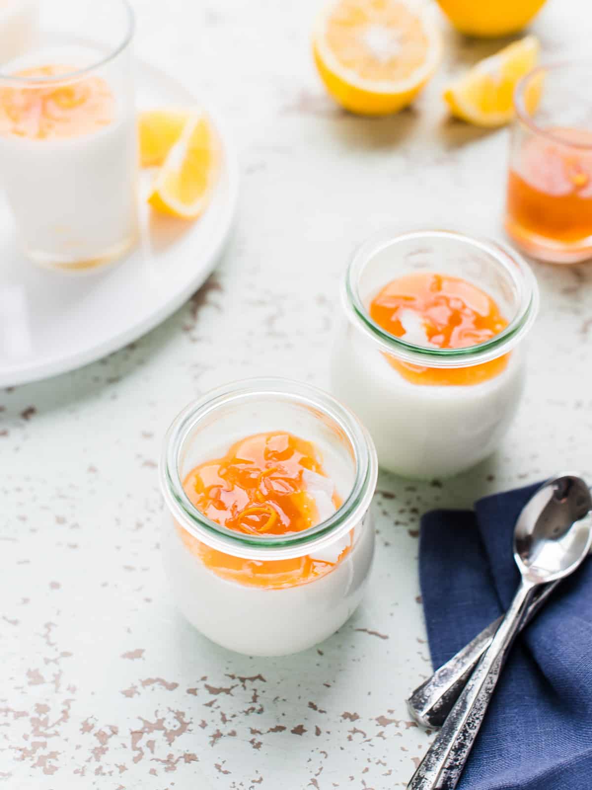 Meyer Lemon Coconut Panna Cotta