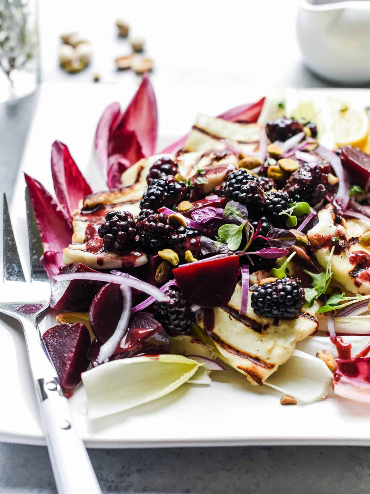 Halloumi Salad with Beets and Blackberries Kitchen Confidante®