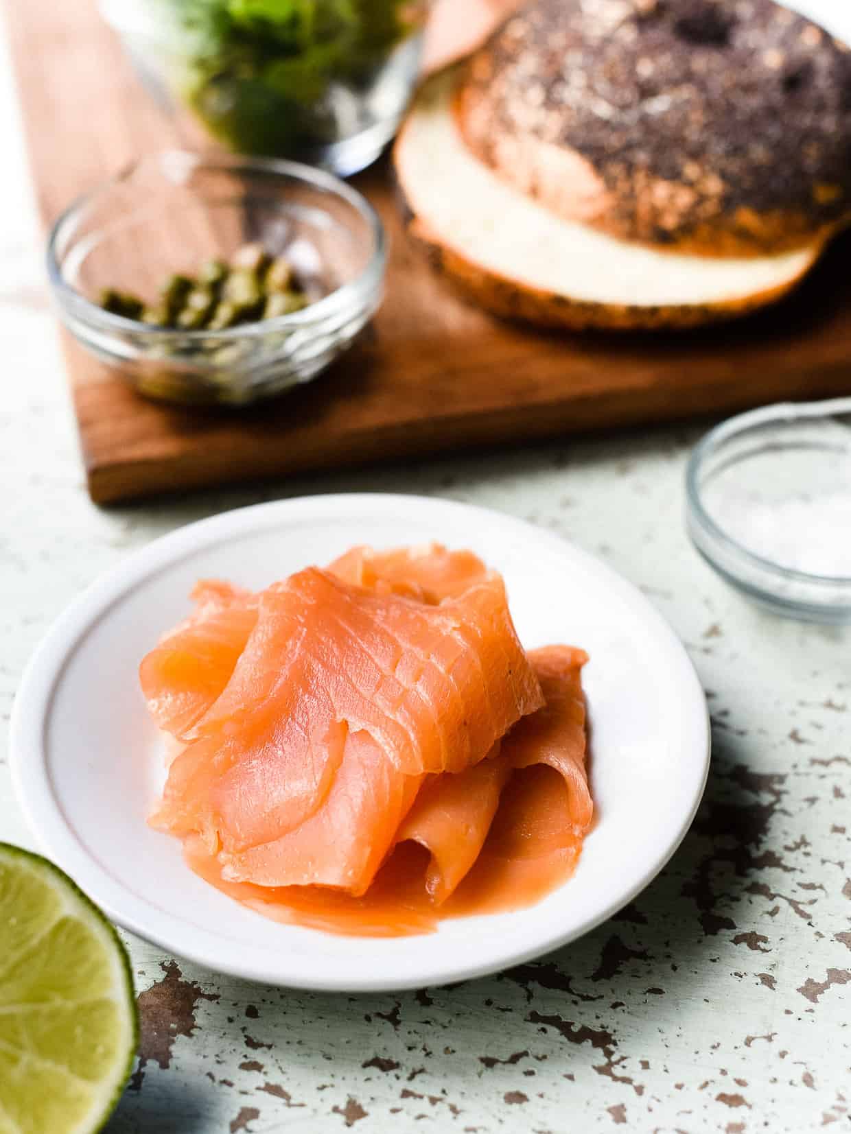 Scottish Smoked Salmon Bagel with Scrambled Eggs Kitchen Confidante®