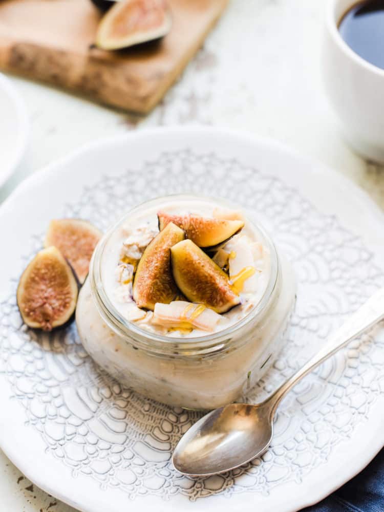 Overnight Oats with Figs, Honey and Toasted Coconut Kitchen Confidante®