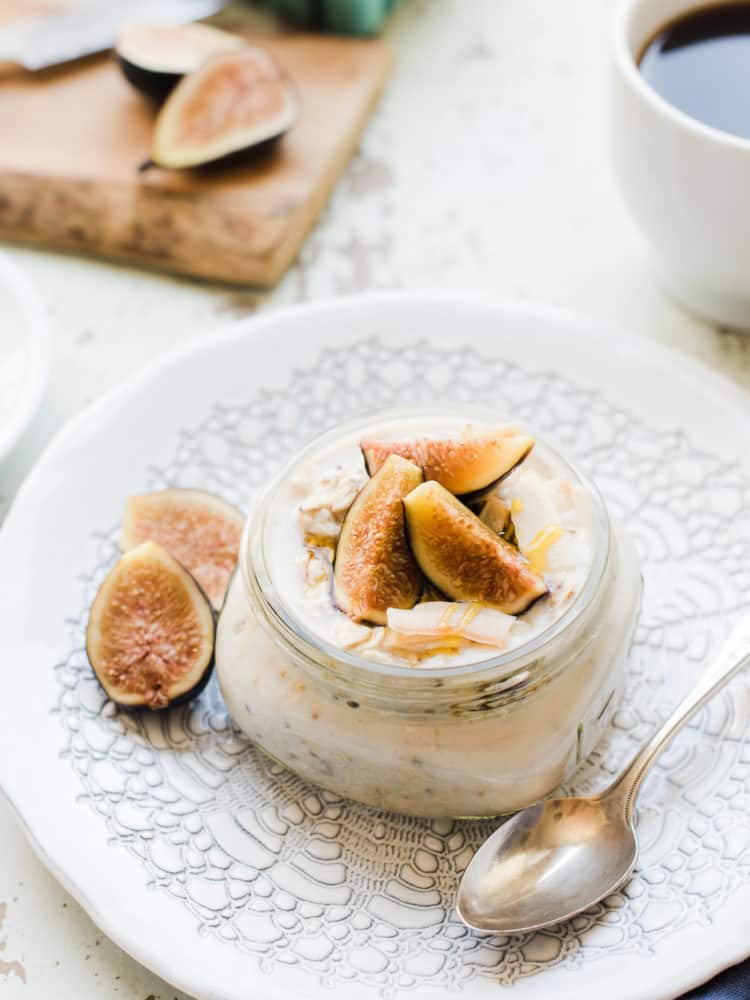 Overnight Oats with Figs, Honey and Toasted Coconut Kitchen Confidante®