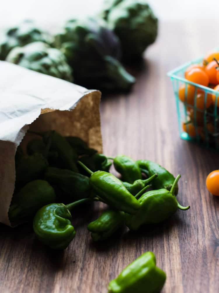 Padron peppers from the farmer's market.