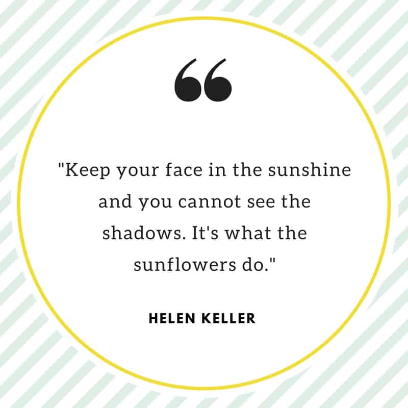 A quote from Helen Keller.