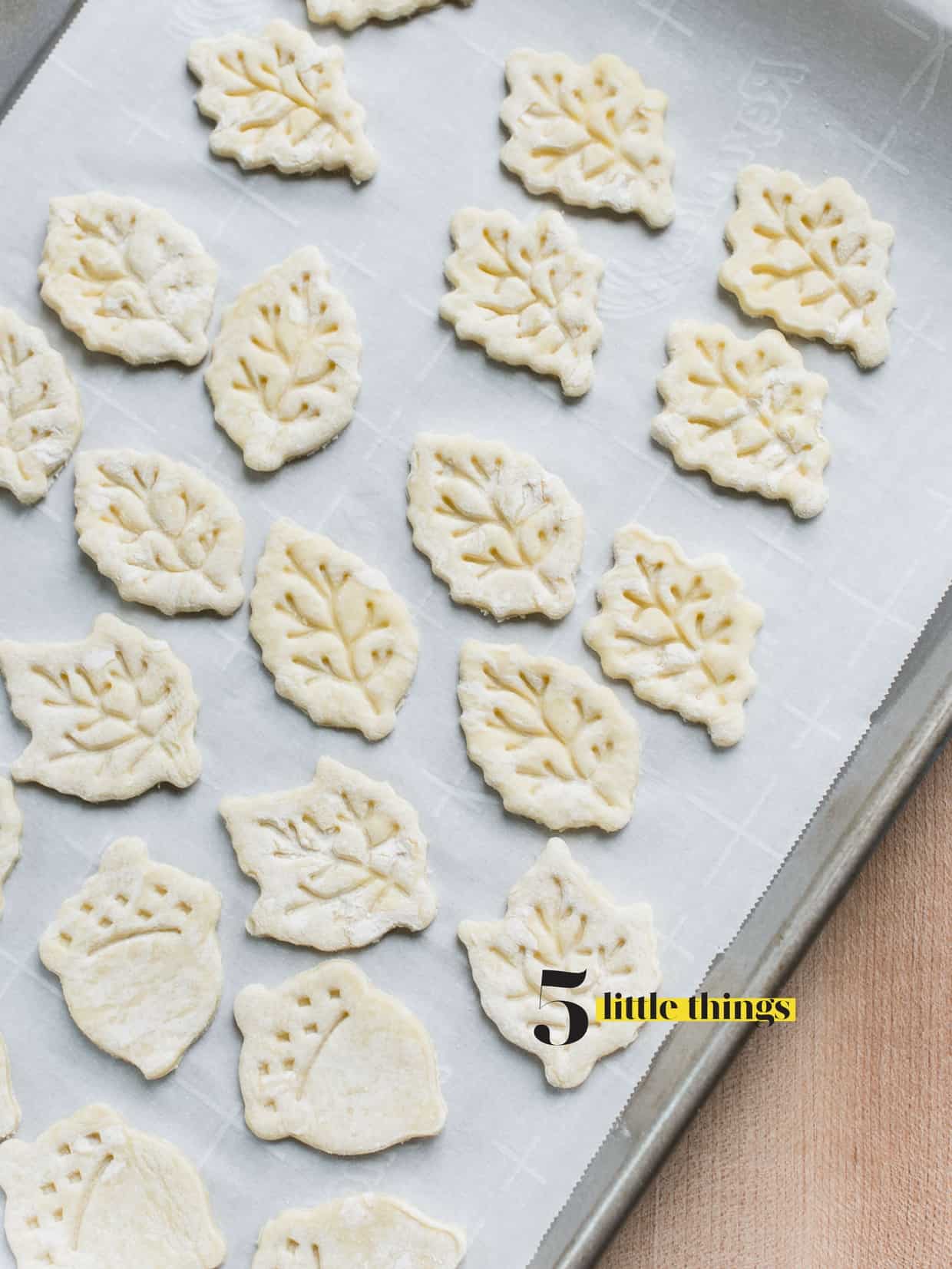 Pastry Leaves from Turkey Pumpkin Pot Pie.