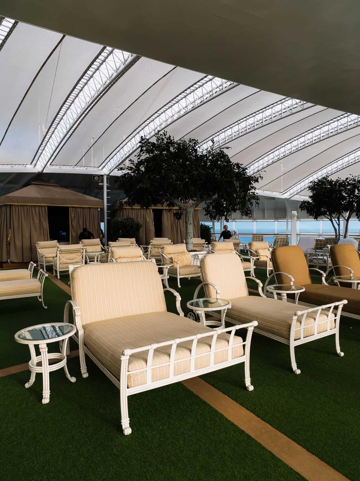 The Sanctuary is a peaceful escape on the Ruby Princess.