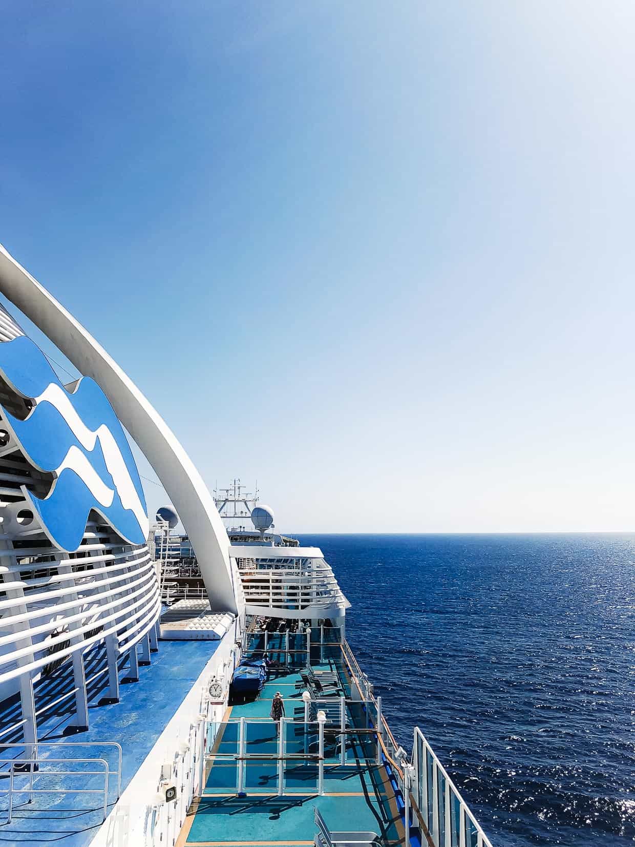 View of the endless blue Mexican Riviera on board the Ruby Princess.