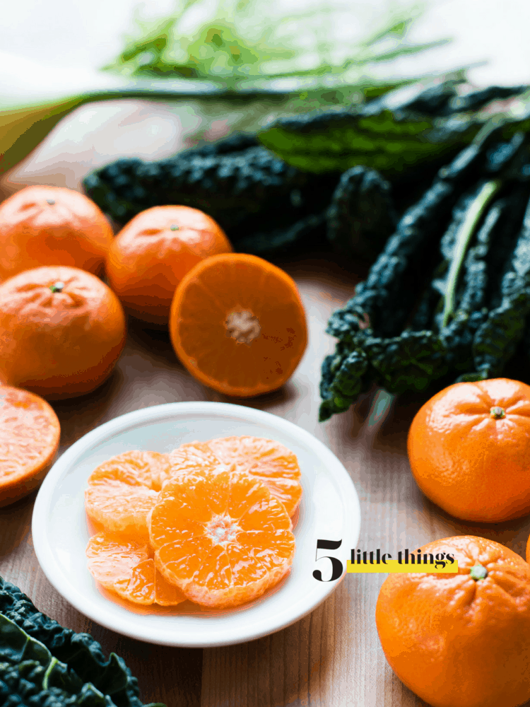 orange slices on a white plate