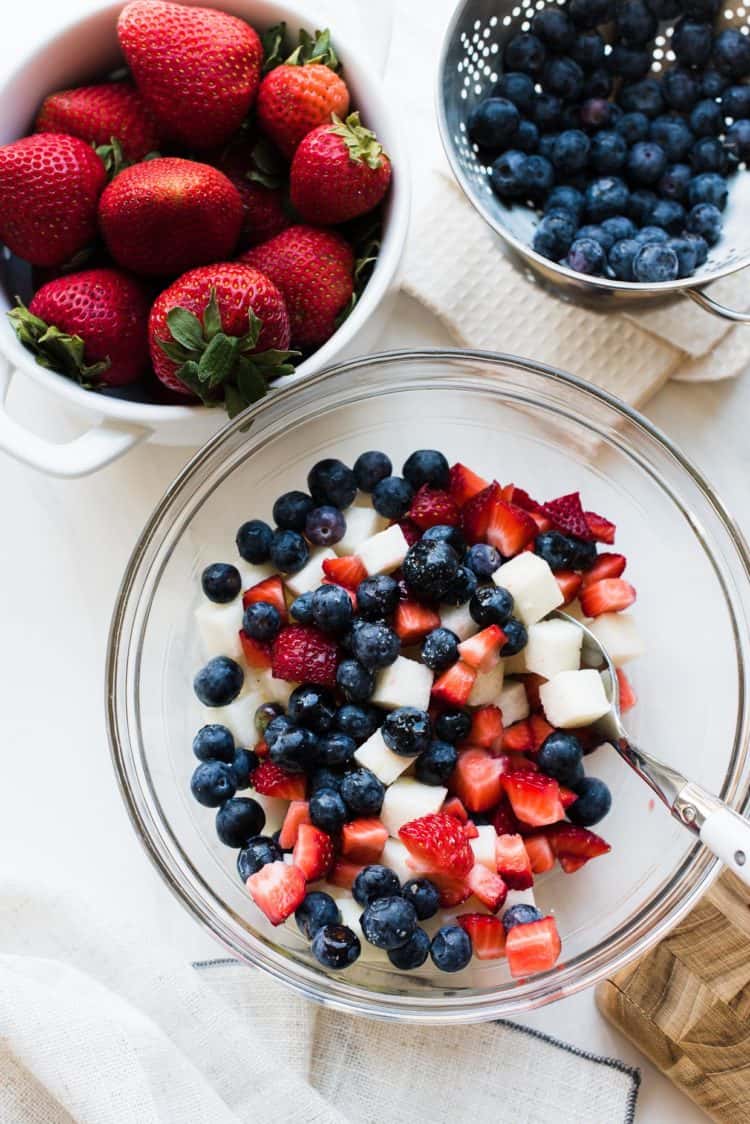 Red White and Blue Berry Jicama Salad Kitchen Confidante®