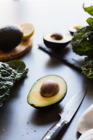 Kale Salad with Avocado: Lemony Kale, Avocado, and Chickpea Salad