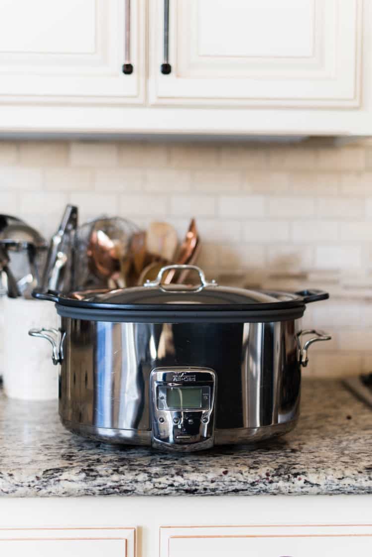 All Clad Slow cooker in kitchen