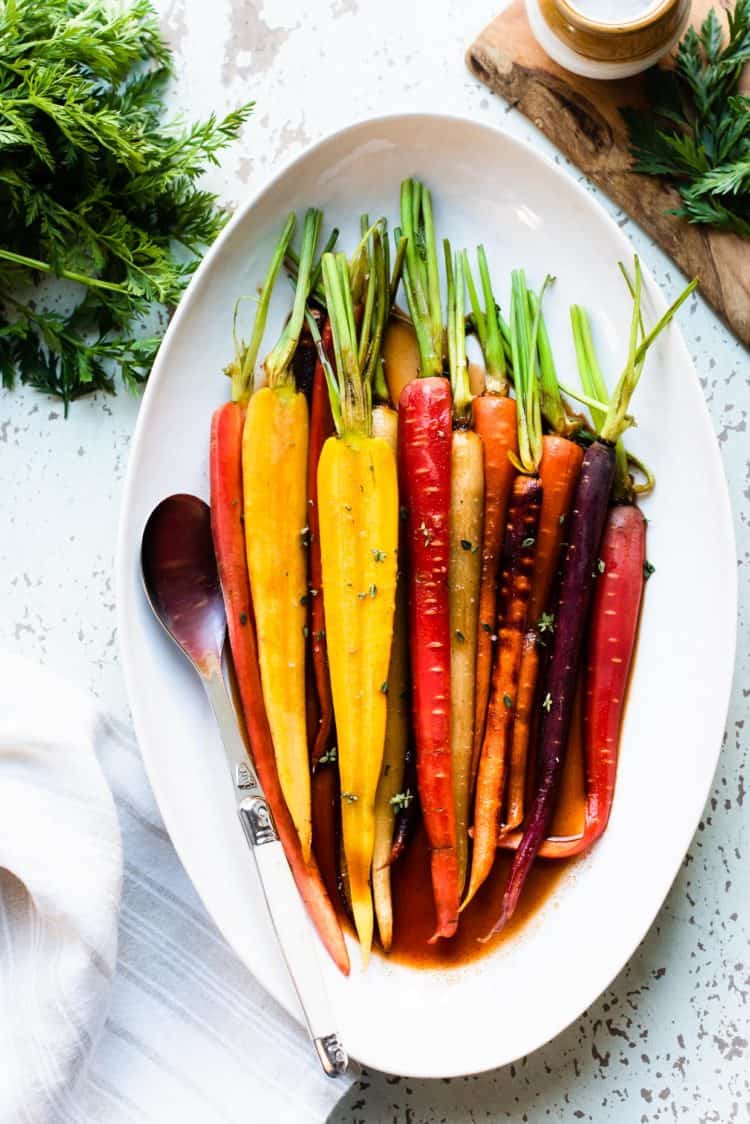 Platter of Honey-Spice Glazed Carrots