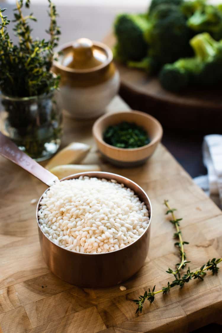 Arborio rice for Broccoli Risotto.