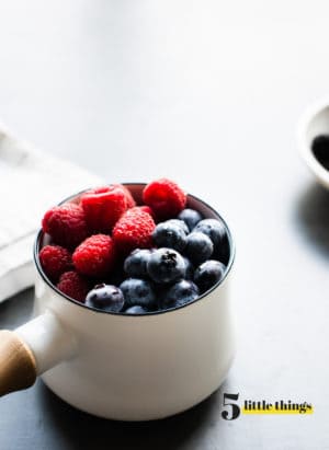 Fresh berries in a cup.
