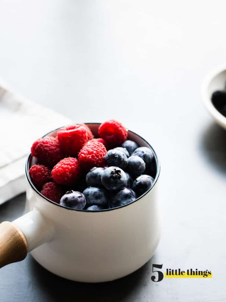 Fresh berries in a cup.